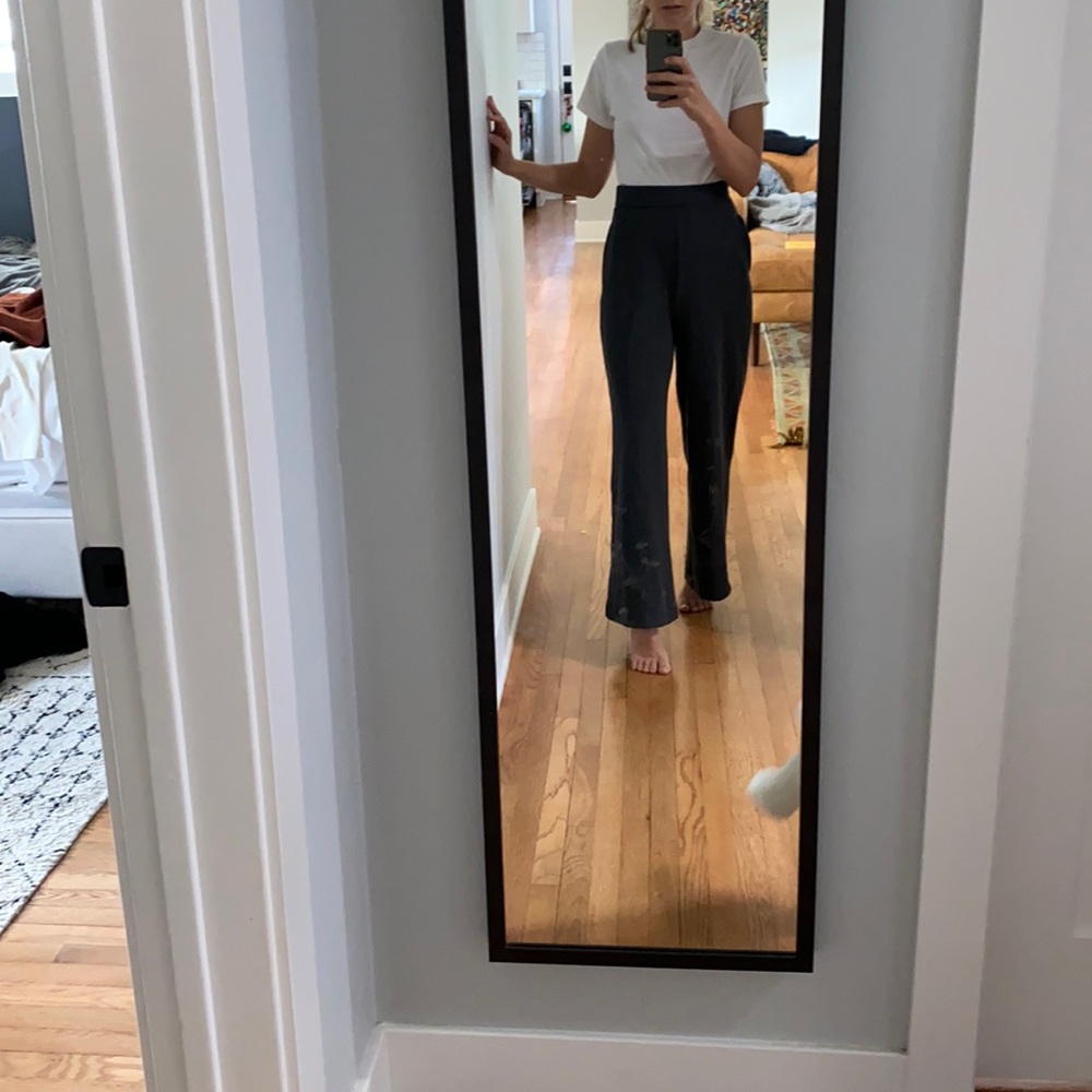 High waist grey trousers